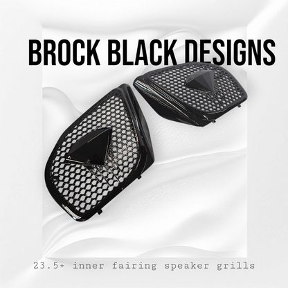 98 to 2024 Road Glide 3D blood diamond speakers grill covers set