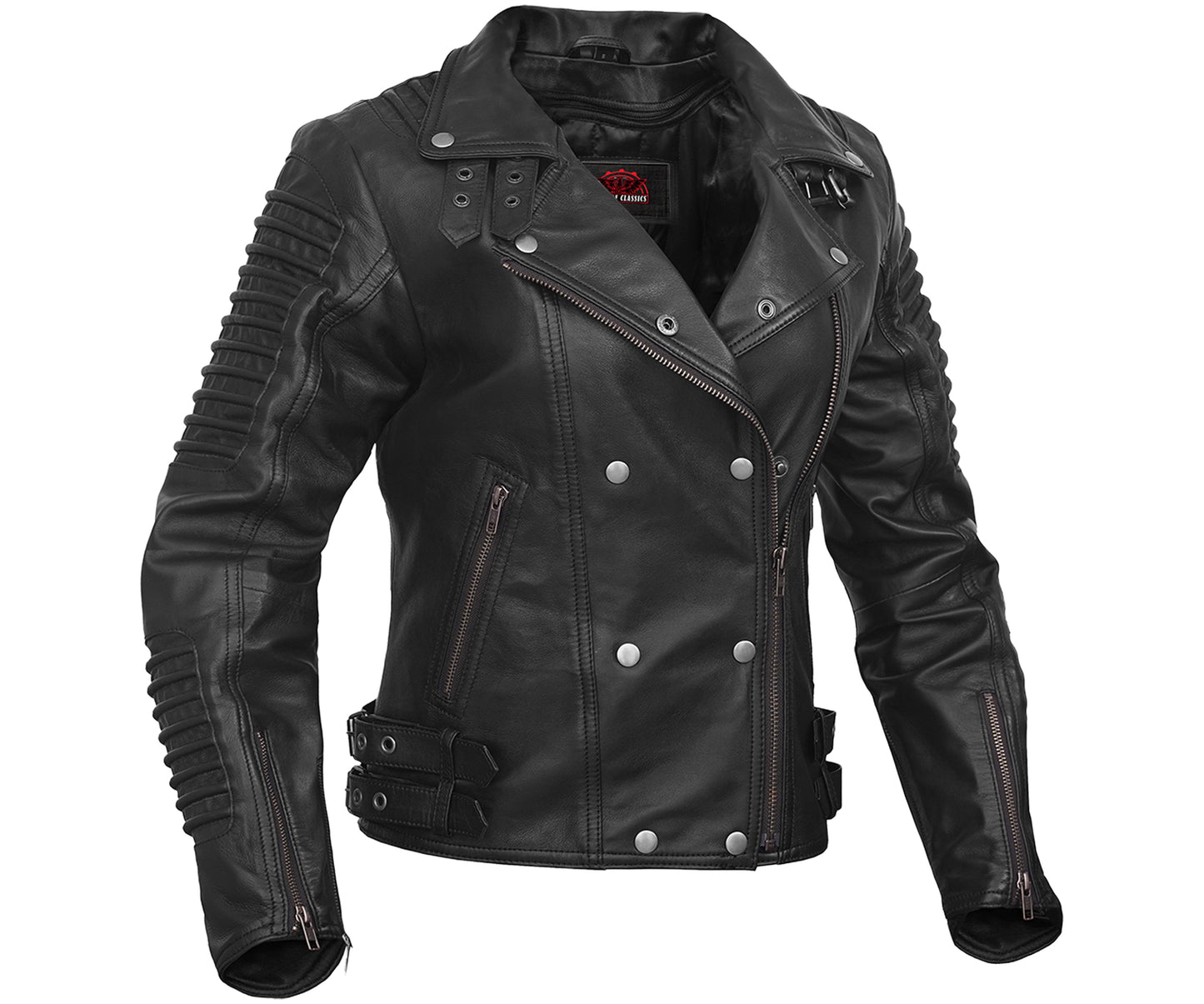 Shadow Queen Women's Black Fashion Leather Jacket