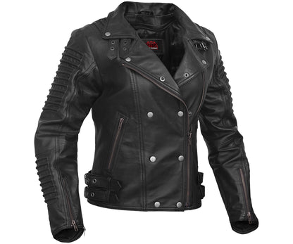 Shadow Queen Women's Black Fashion Leather Jacket