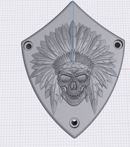 Indian skull warbonnet Arrowhead Horn cover