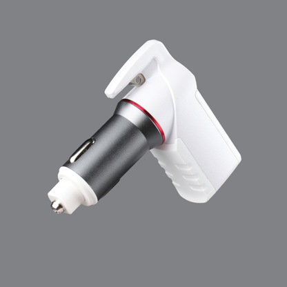 USB Car Charger Emergency Tool (White)