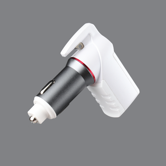 USB Car Charger Emergency Tool (White)