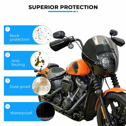 Motorcycle Black Front Hand Guard With LED Light 1 Pair PC Plastic For Harley Softail Street Bob FXBB 2018 2019 2020 2025 2026