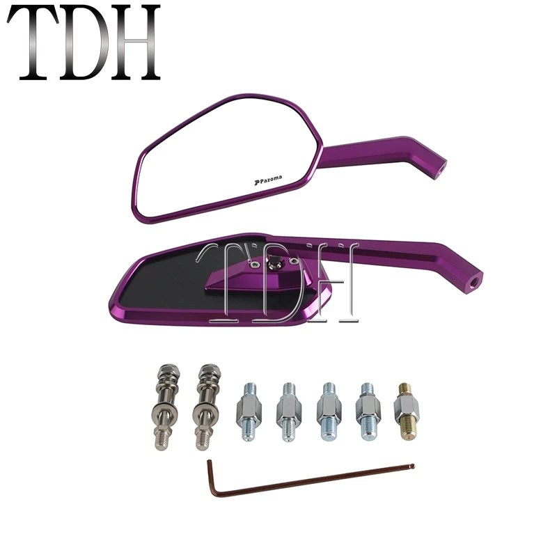 Rearview Mirrors 8mm 10mm Motorcycle Rear View Mirror For Harley Pan America 1250 Softail Fat Bob Sportster XL Nightster Touring