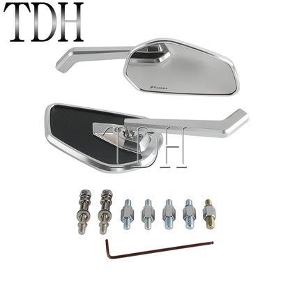 Rearview Mirrors 8mm 10mm Motorcycle Rear View Mirror For Harley Pan America 1250 Softail Fat Bob Sportster XL Nightster Touring