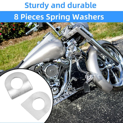 8 Pcs Foot Pegs Mount Kit Pins Floorboards Pedal Motorcycle Footrest Pads For Harley Dyna Sportster 883 1200 Softail