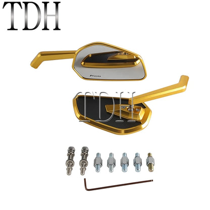 Rearview Mirrors 8mm 10mm Motorcycle Rear View Mirror For Harley Pan America 1250 Softail Fat Bob Sportster XL Nightster Touring