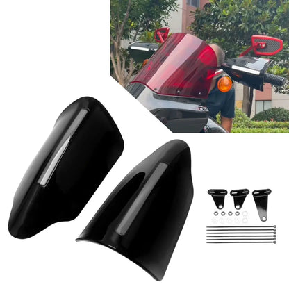 Motorcycle Black Front Hand Guard With LED Light 1 Pair PC Plastic For Harley Softail Street Bob FXBB 2018 2019 2020 2025 2026