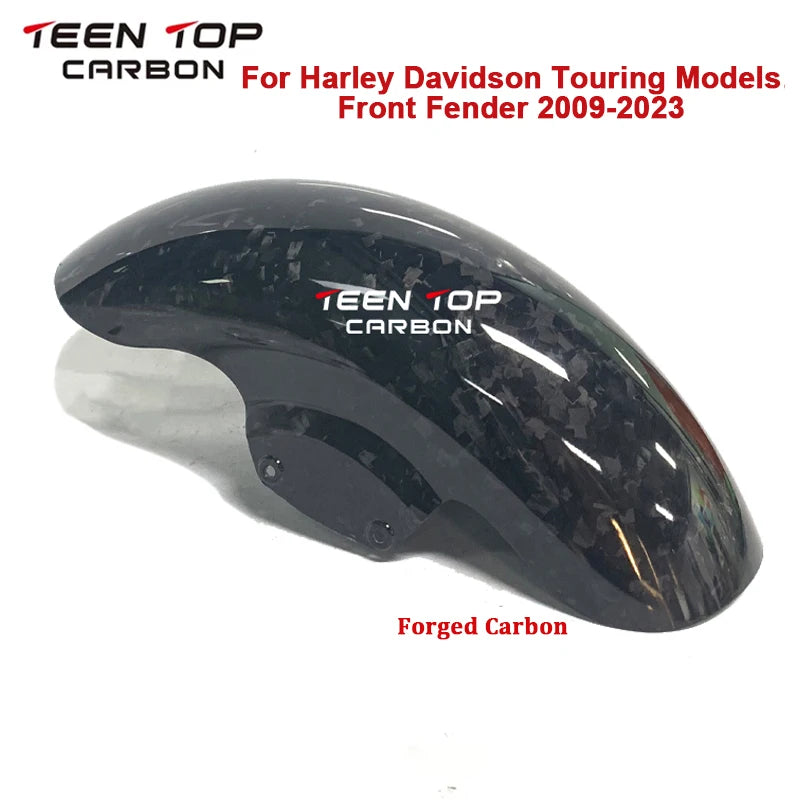 Carbon Fiber Front Fender For Harley Touring Models CVO Road Street Glide Front Mudguard 2009-2023 Wheel Fairing Protector Cover