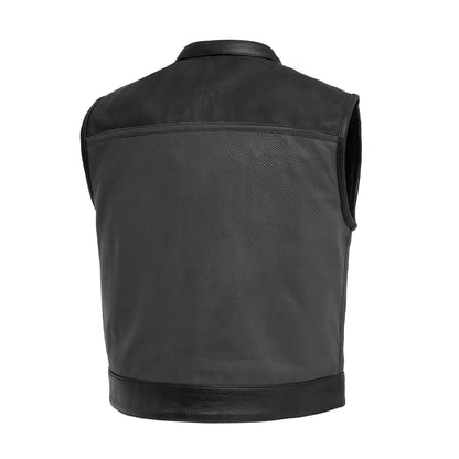 V-Twin Visionary Battleship Perforated Leather Vest