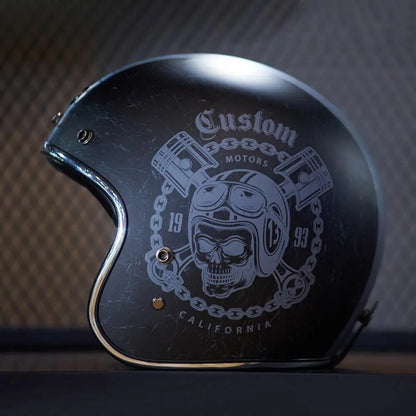 Fiberglass Retro Motorcycle Helmet