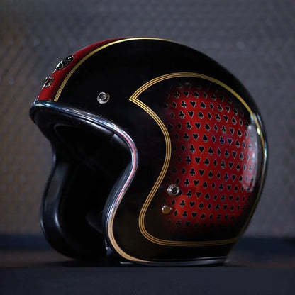 Fiberglass Retro Motorcycle Helmet